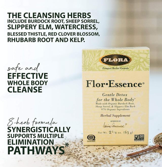 FLORA - Floressence Dry Tea Blend, Gentle Detox & Cleanse, 2.2 Oz