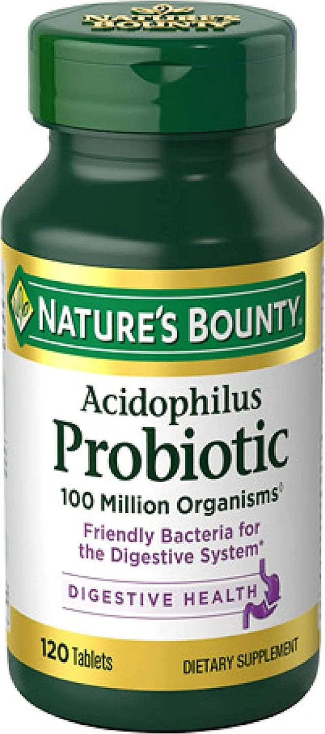 Natures Bounty Probiotic Acidophilus Tablets - 100 Ea, 3 Pack