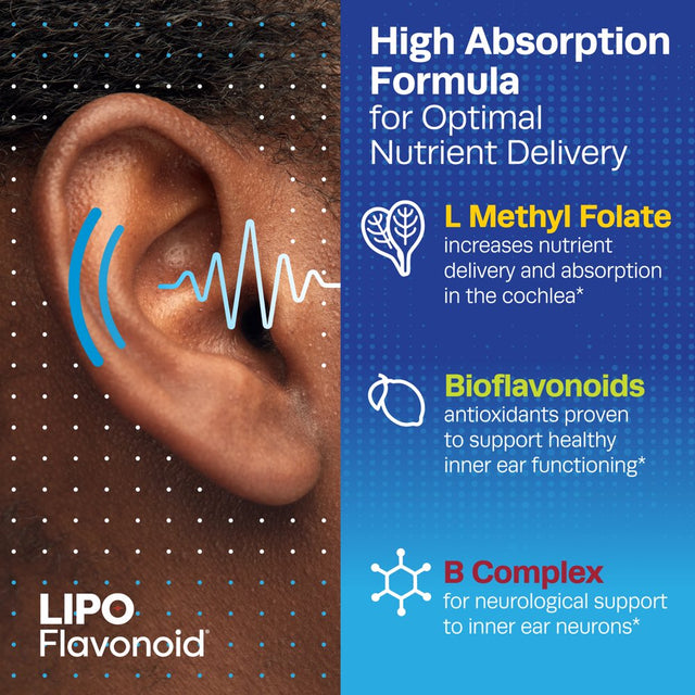 Lipo-Flavonoid Advanced Hearing Support for Hearing Decline, 30 Caplets