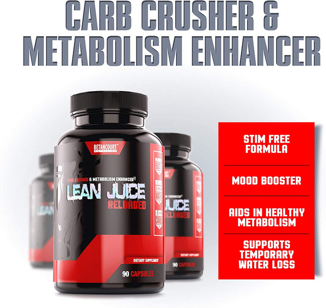 Betancourt Nutrition Lean Juice Metabolism Enhancer Supplement | Body Re-Composition Aid | Wellness + Vitality Ingredients | Stim Free | 90 Capsules
