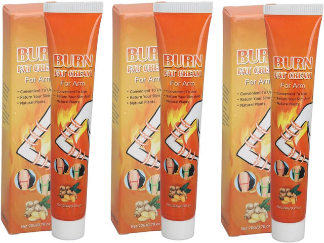 Fat Burning Cream, Fat Burning 20G Skin Firming 3Pcs Wide Application Slimming Massage Cream for Business Travel
