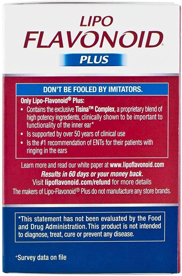 Lipo Flavonoid plus Inner Ear Health Formula , 90 Caplets, Pack of 3