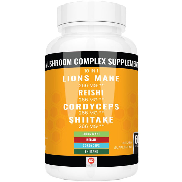 Lions Mane Supplement for Adult Reishi Mushroom Capsules Mushroom Supplement Complex Lion Mane Capsule Lion Mane Mushroom Complex Cordycep Nootropic Supplement Turkey Tail Mushroom Blend Supplement