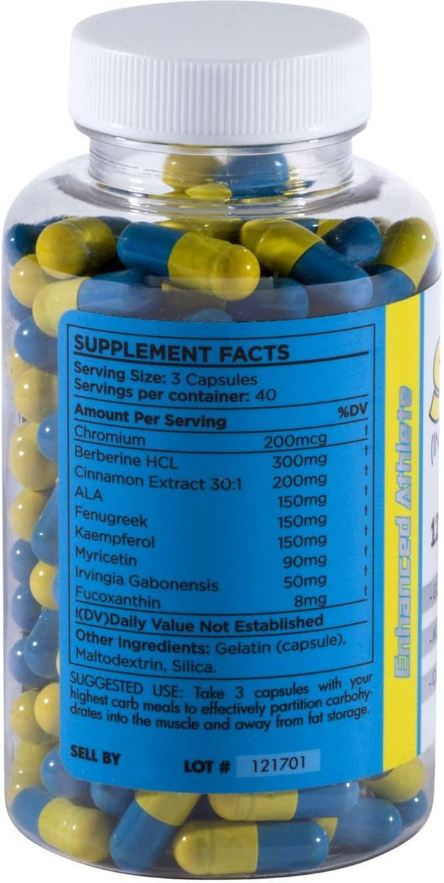 Enhanced Athlete Slin - Carb Blocker, Insulin Mimetic and Nutrient Practitioner to Support Muscle Strength - Promotes Turning Carbohydrates into Muscle - 120 Capsules