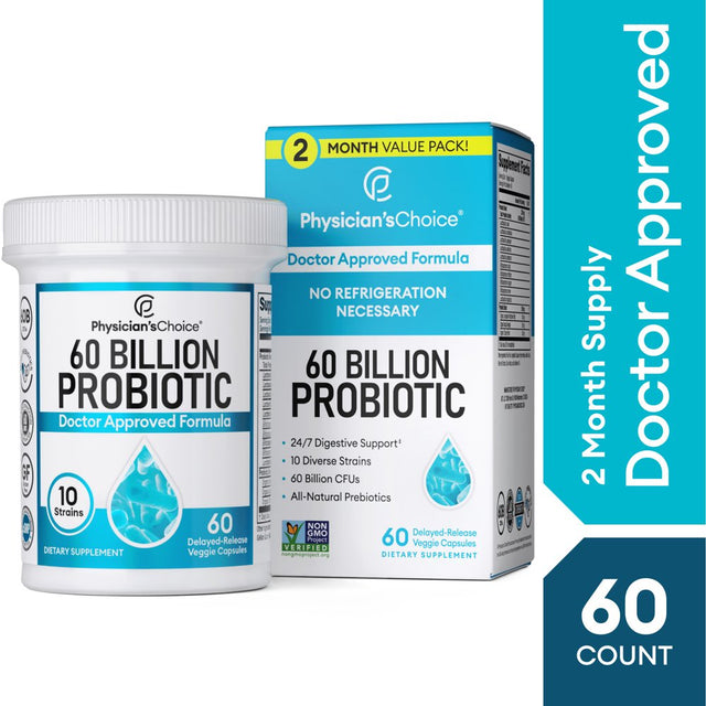 Physician’S Choice 60 Billion Probiotic, for Women & Men, 60 Count, Digestive & Gut Health