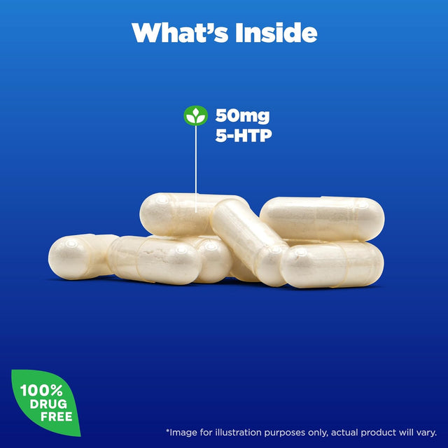 Natrol Mood & Stress 5-HTP 50Mg, Dietary Supplement Helps Support a Balanced Mood, 45 Capsules, 11-45 Day Supply