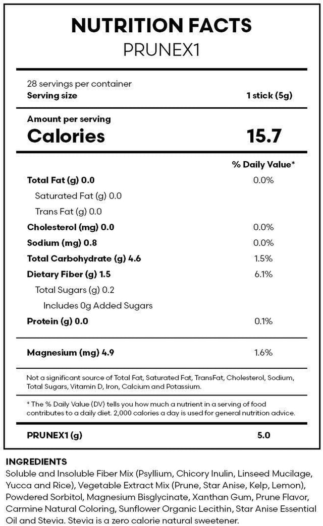 Fuxion Prunex 1 Colon Cleanse Drink - 5 Grams per Stick 6 Pack - Apply 100-Day-Cash-Back for Full Amount of Qty 1 in 1St Order by Twitter #100DAYCASHBACK