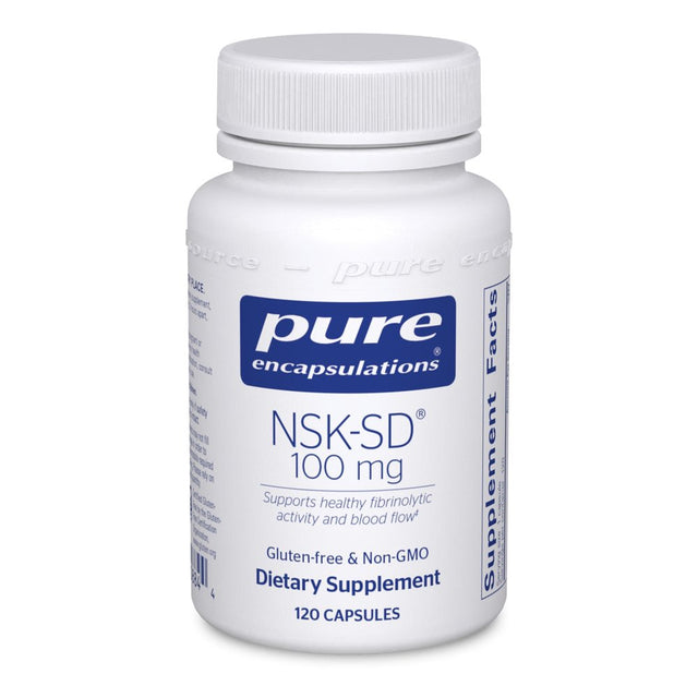 Pure Encapsulations NSK-SD | Nattokinase 100 Mg | Enzymes to Promote Healthy Blood Flow, Circulation, and Blood Vessel Function | 120 Capsules