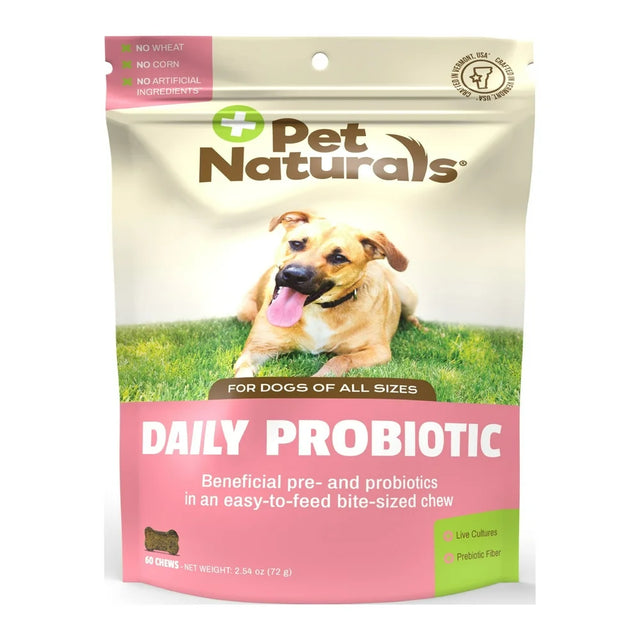 Pet Naturals Daily Probiotic Chew, Digestive Support for Dogs, Duck Flavor, 60 Count