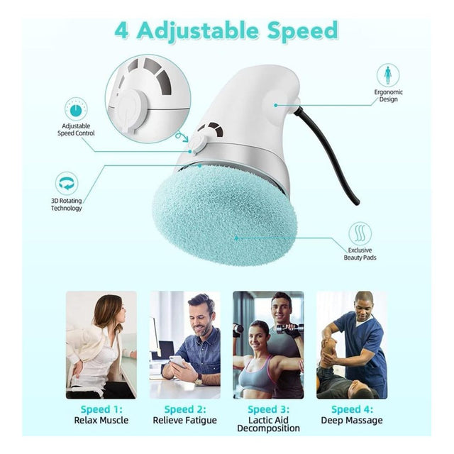 Vlianz Cellulite Massager Electric Fat Remover, Body Sculpting Machine for Stomach Fat with 6 Skin Friendly Washable Pads, Body Sculpting Massager for Belly Legs Butt Arm