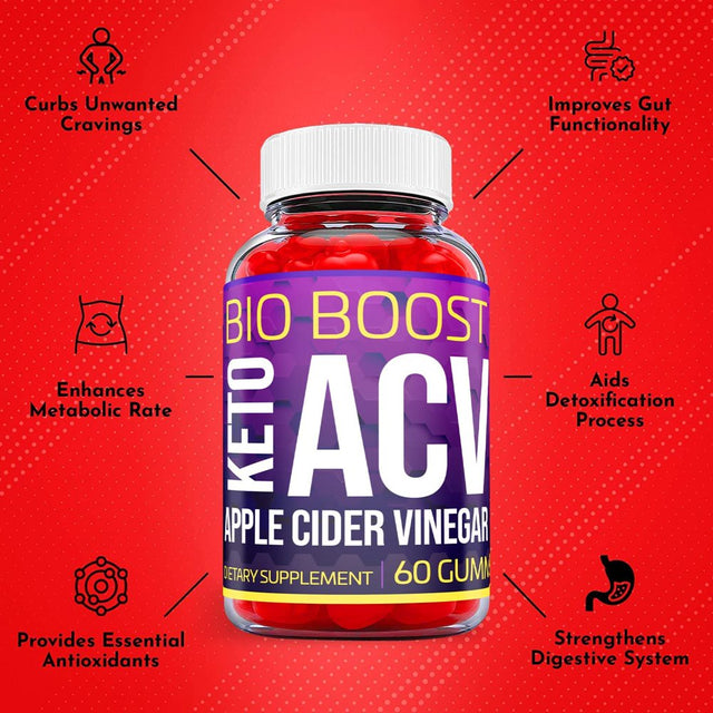 (1 Pack) Bio Boost Keto ACV Gummies - Supplement for Weight Loss - Energy & Focus Boosting Dietary Supplements for Weight Management & Metabolism - Fat Burn - 60 Gummies