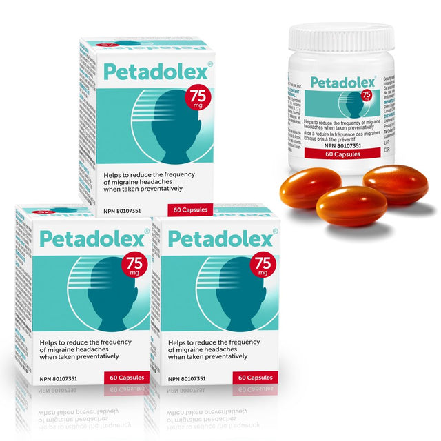 Linpharma Petadolex 75 Mg Patented Pa-Free Butterbur Root Extract - 3 Bottles