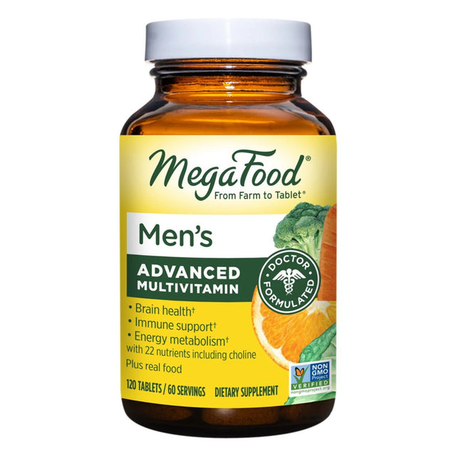 Megafood Multi for Men, 120 Tabs - Brain Health, Immune Support, Energy Metabolism *