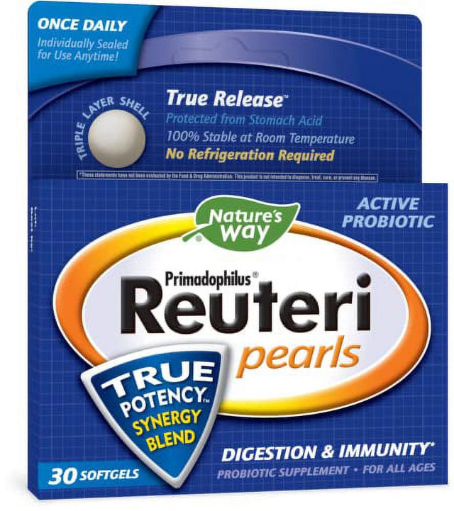Nature'S Way Primadophilus Reuteri Probiotic Pearls, Digestive and Immune Support*, 30 Softgels