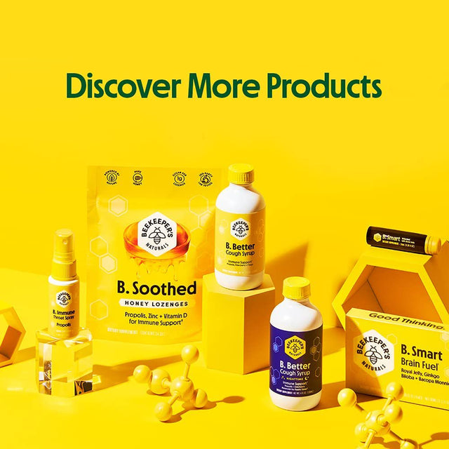 Beekeeper'S Naturals B.Smart Brain Fuel, Memory and Focus Liquid Vials, 3-Pack