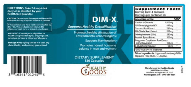 Healthy Goods Dim-X Dietary Supplement, 120 Ct