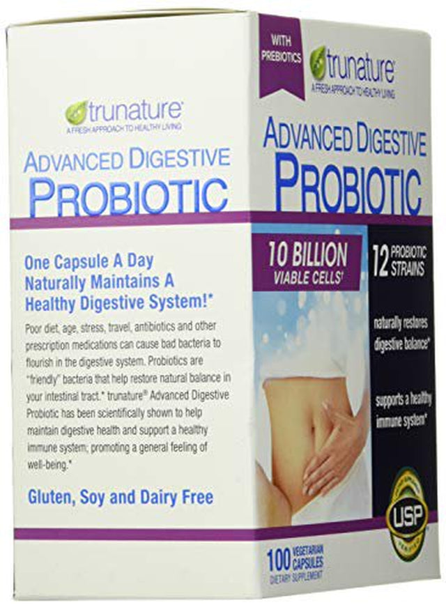 Trunature Advanced Digestive Probiotic, 100 Capsules