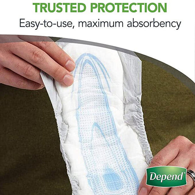 Depend Incontinence Guards/Bladder Control Pads for Men, Maximum Absorbency, 168 Count (2 Packs of 84) (Packaging May Vary)