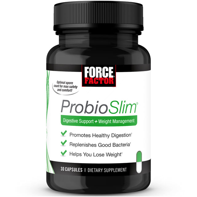 Force Factor Probioslim Probiotic Weight Loss Supplement for Women and Men, 30 Capsules