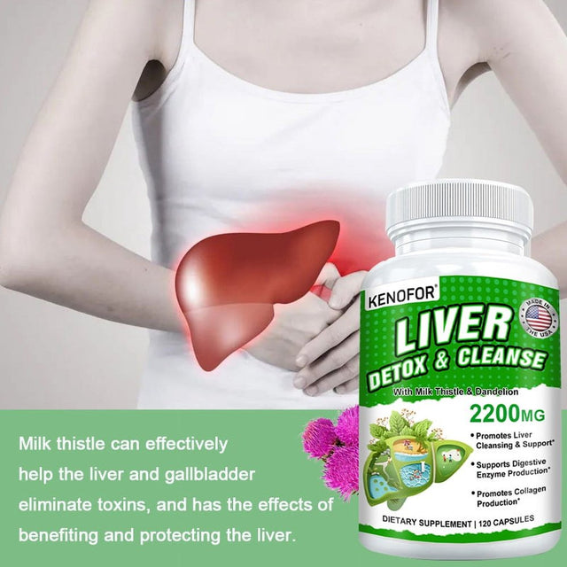 KENOFOR Liver Cleanse Detoxification and Repair - Artichoke Extract Liver Health Formula for Liver Detoxification, Digestion and Cleansing.