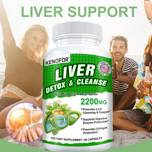 KENOFOR Liver Cleanse Detoxification and Repair - Artichoke Extract Liver Health Formula for Liver Detoxification, Digestion and Cleansing.