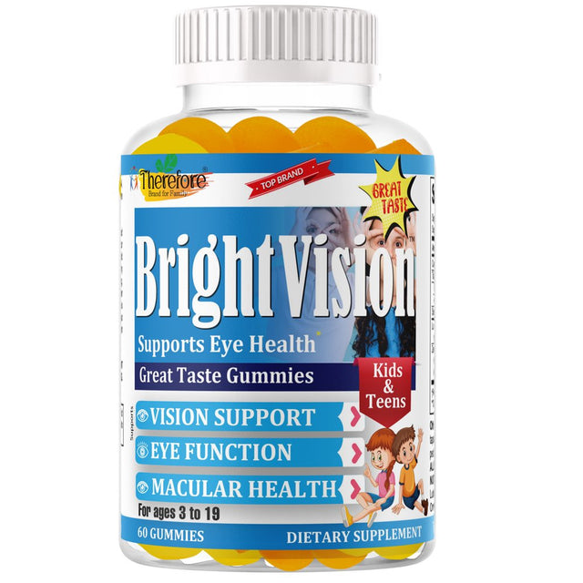Brightvision Eye Vitamins Supplements Lutein Gummies Kids for Eye Vision Health Care Additive-Free Chewable Lutein Gummy for Macular Health, Blue Light, Eye Strain, Dry Eye Protection