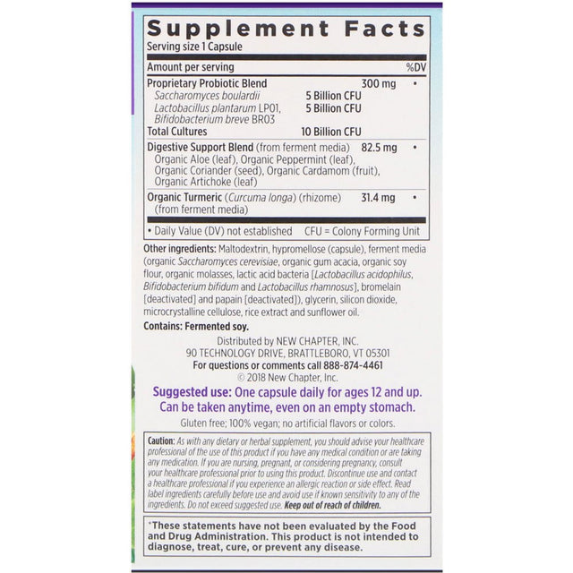 New Chapter Probiotic All-Flora Vegetarian Capsule, 30 Ct