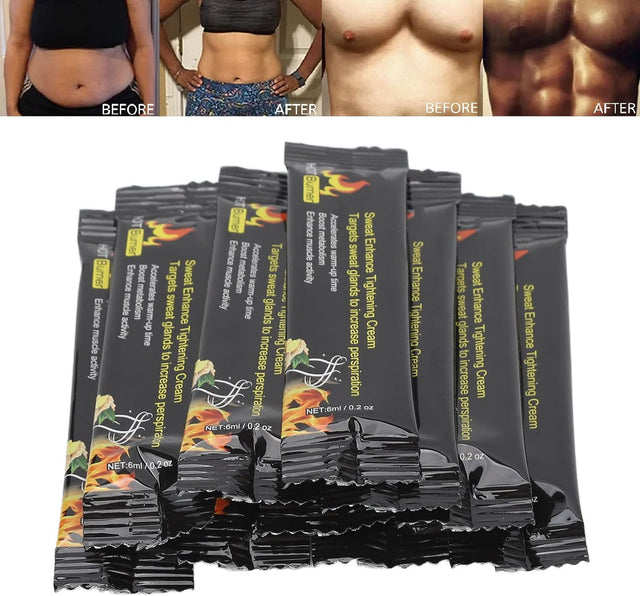 Belly Burning Cream, 10Pcs Soothe Muscles Sweat Workout Enhancer for Gym