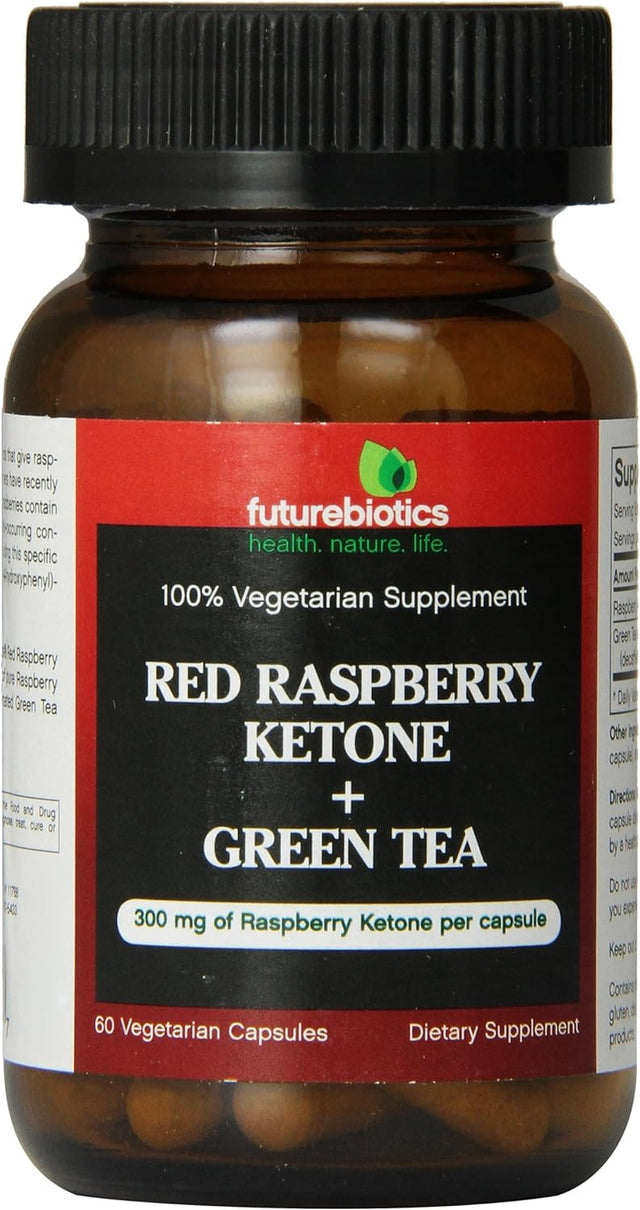 Futurebiotics Red Rasberry Ketone + Green Tea, 60 Vegetarian Capsules