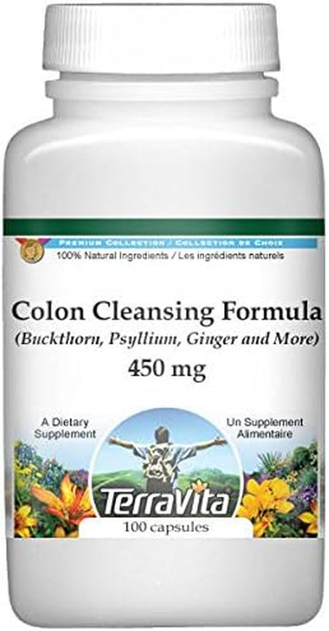 Colon Cleansing Formula - Buckthorn, Psyllium, Ginger and More - 450 Mg (100 Capsules, ZIN: 512529)