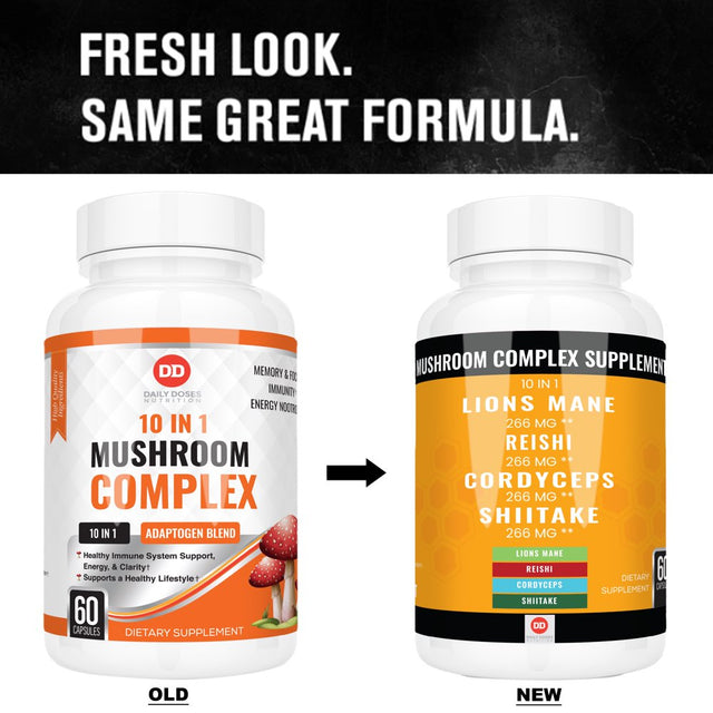 Lions Mane Supplement for Adult Reishi Mushroom Capsules Mushroom Supplement Complex Lion Mane Capsule Lion Mane Mushroom Complex Cordycep Nootropic Supplement Turkey Tail Mushroom Blend Supplement