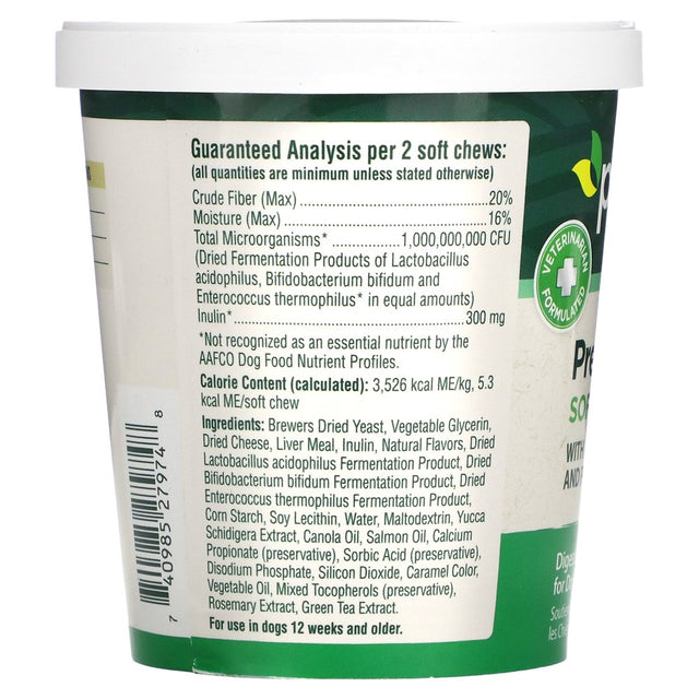 Petnc NATURAL CARE Pre & Probiotic Soft Chews, All Dogs, Liver, 120 Soft Chews, 6.3 Oz (180 G)