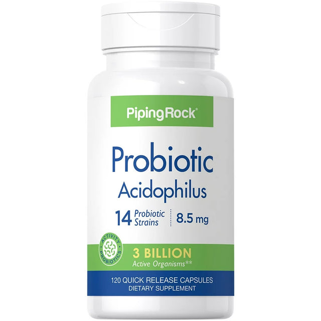 Probiotic Acidophilus 14 Strains 3 Billion Organisms | 120 Capsules | by Piping Rock