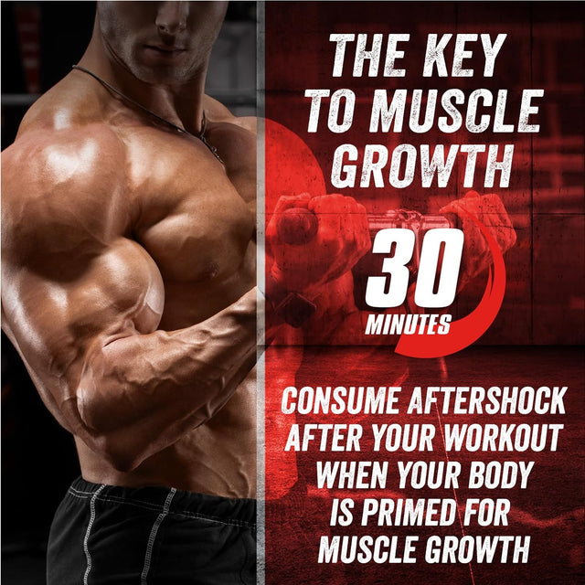 Myogenix Aftershock Post Workout, Muscle Growth Whey Protein Powder | Anabolic Whey Protein and Mass Building Carbohydrates | Amino Stack Creatine and Glutamine plus Bcaas | Fruit Punch 3 LBS