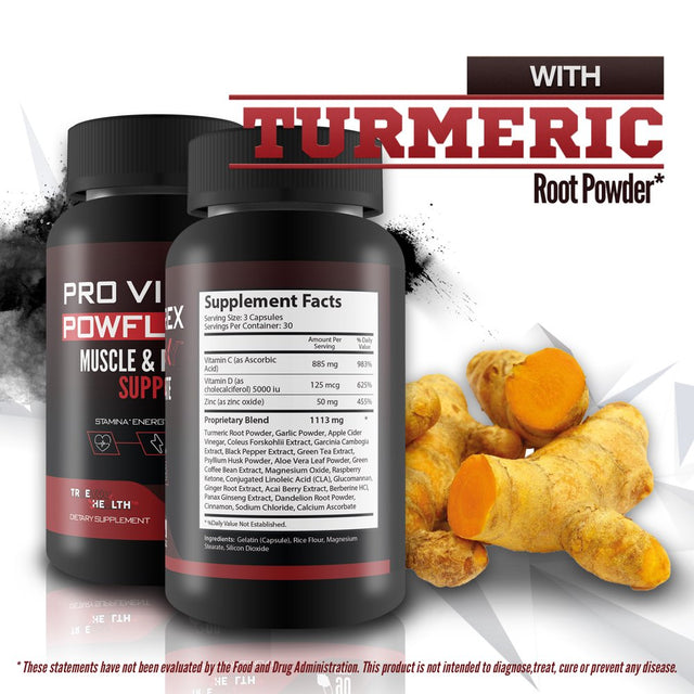 Pro Viltrex Powflex XY - Male Muscle Growth & Prostate Support - Promote Lasting Stamina, Energy, & Power - Support Healthy Hormone Production - Aid Blood Flow & Circulation - Men'S Health Supplement