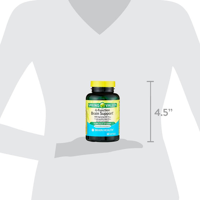 Spring Valley 4-Function Brain Support Dietary Supplement, 60 Count