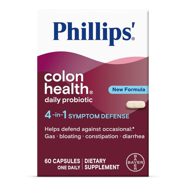 Phillips Colon Health Daily Unisex Probiotic Supplement Caps, 60 Count