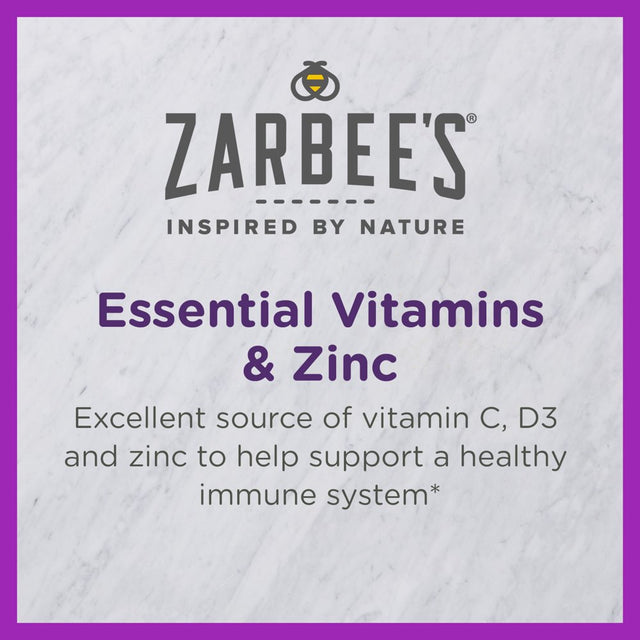 Zarbee'S Kids Vitamin C, D, Zinc Immune Support, Tropical Fruit, 28 Chews