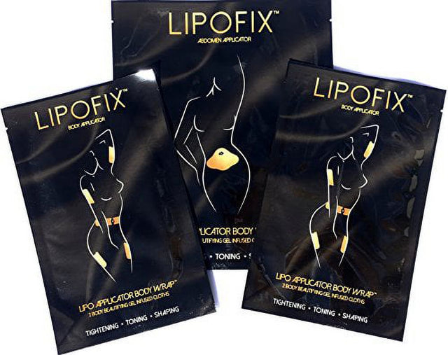 Lipofix Body Firming Shaping anti Cellulite Wrap Weight Loss Treatment 4 Abdomen + 4 Pair Body Wraps
