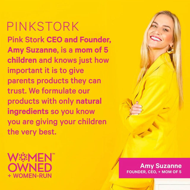 Pink Stork Baby Probiotic Drops: Infant Probiotic Drops for Baby, Digestion & Gas Relief, 1 Fl Oz