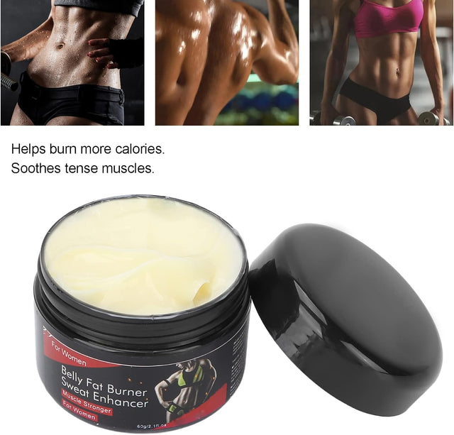 60G Slimming Cream, Abdominal Muscle Shaping Cream Exercise and Strengthening Muscle Massage Cream, Firming Anti-Cellulite Fat Burning, 2Pcs