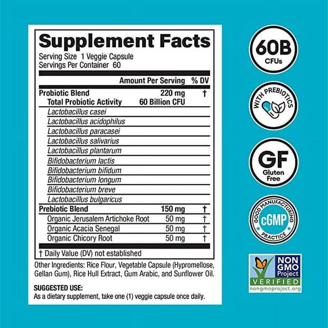 Physician’S Choice 60 Billion Probiotic, for Women & Men, 60 Count, Digestive & Gut Health