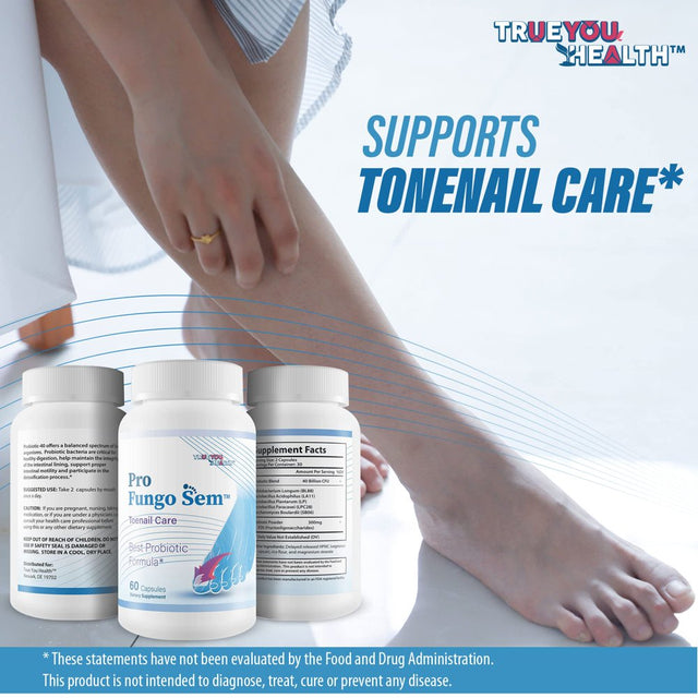 Pro Fungo Sem Toenail Care - Probiotic Formula - Clear Toes, Nails, and Feet - Probiotic Fungus Fighter Health Support - Help Your Body Ward off Fungus from the inside Out - 60 Capsules