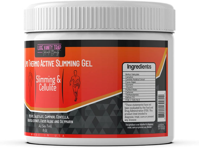 Lipo Thermo Active Slimming Workout Enhancer Gel - Sweat Fast - Snatch Waist - Trim & Tone Body - Men & Women Advance Exercise Cream -Stomach Fat Burn - Cellulite Gel - Pre Workout