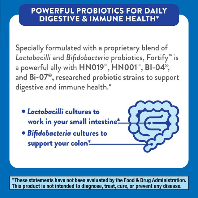 Nature’S Way Fortify Extra Strength Daily Probiotic, 50 Billion Live Cultures, 11 Strains, Prebiotic, 30 Capsules