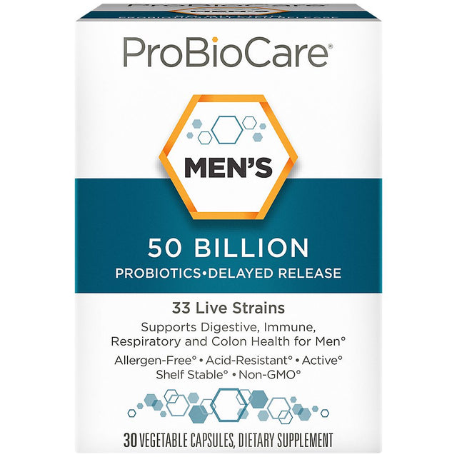 Probiotic for Men - 50 Billion Cfus - Supports Digestive Health (30 Vegetable Capsules)