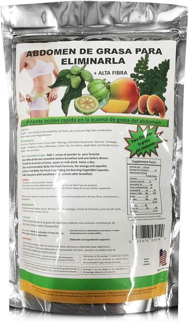 High Fiber Belly Fat Flush 16 Ounce + with (Keto 1,200Mg)