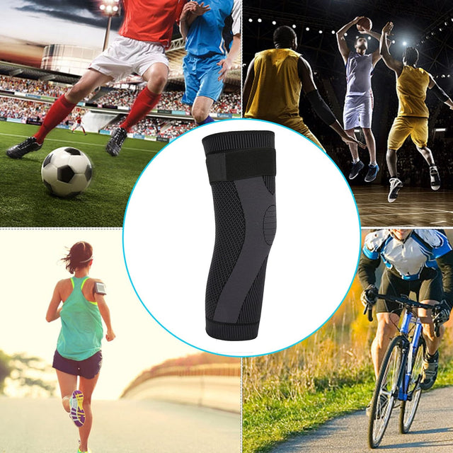 Aoutecen Knee Sleeve, Breathable Soft Nylon Stretch Adjustable Flexible Cycling Knee Brace Protection for Running