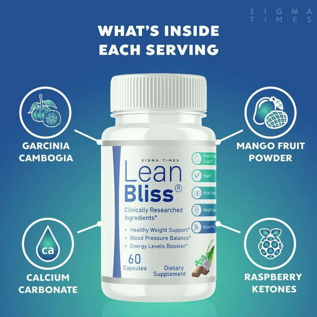 Lean Bliss Weight Loss Pills, Burn Fat & Boost Metabolism 60 Capsules