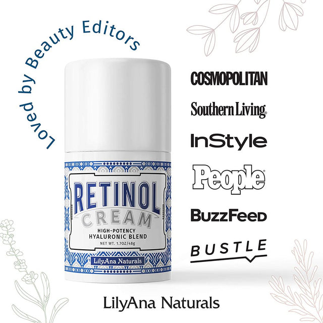 Lilyana Naturals Retinol Cream for Face - Retinol Cream, anti Aging Cream, Retinol Moisturizer for Face, Wrinkle Cream for Face, Retinol Complex - 1.7Oz